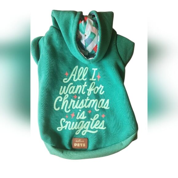 Hallmark Pets All I Want For Christmas Is Snuggles Sweatshirt Hoodie - Size M - Picture 1 of 5